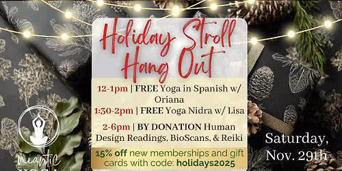 Niantic Holiday Stroll - FREE YOGA, MEDITATION, & MINI SESSIONS