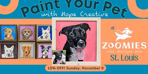 Paint Your Pet at Zoomie's - 10% off!
