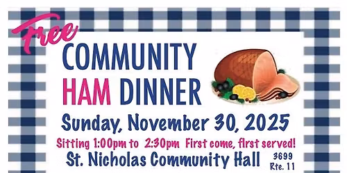 Free Community Ham Dinner!!