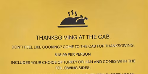 Thanksgiving at the Cab