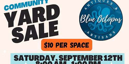 Community Yard Sale - September 12th
