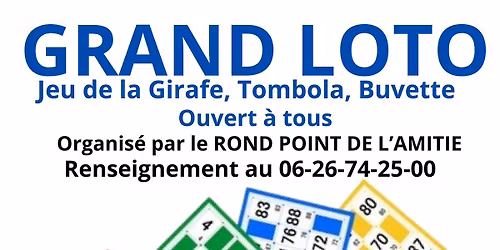 GRAND LOTO du Rond point de l'amiti\u00e9