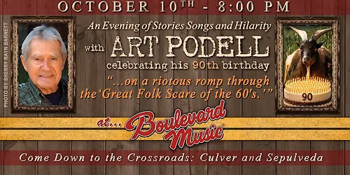An evening of Stories, Songs and Hilarity with Art Podell