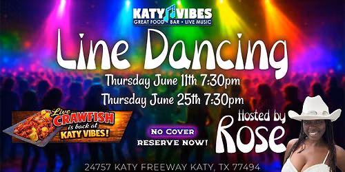 \ud83c\udfb6 Line Dancing with Rose at Katy Vibes! \ud83c\udfb6