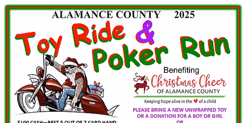 ALAMANCE COUNTY TOY RIDE & POKER RUN