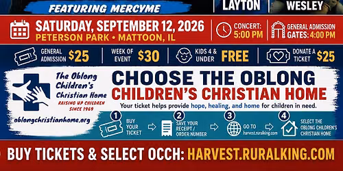 Support OCCH at Harvest of Hope Family Concert 2026