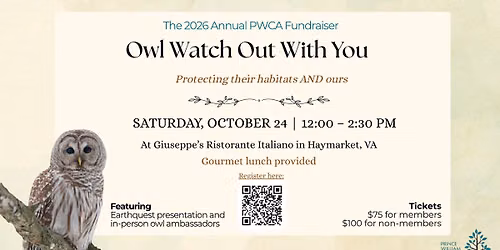 2026 PWCA Annual Fundraiser - Owl Watch Out With You