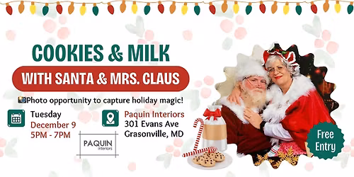 Cookies & Milk with Santa and Mrs. Claus