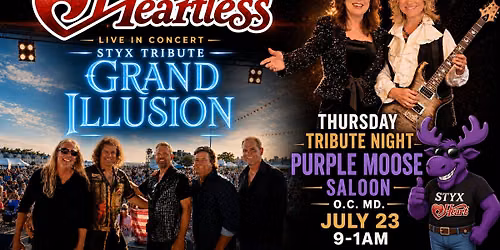 Purple Moose Rocks with Grand Illusion and Heartless