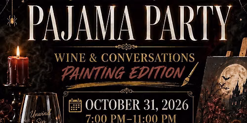 Adult Halloween Pj paint party