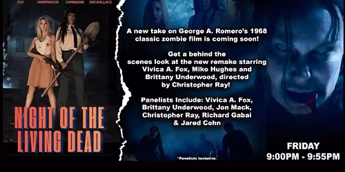 "NIGHT OF THE LIVING DEAD" MONSTERPALOOZA PANEL 