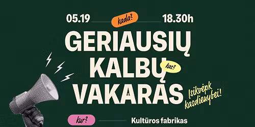 Geriausi\u0173 kalb\u0173 vakaras