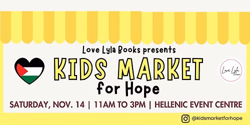 Kids Market for Hope - Fundraising for Palestine