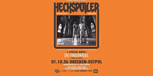 Heckspoiler \u2013 \u201eBock auf Stress\u201c Tour + Special Guest: DIE FINGERN\u00c4GEL 