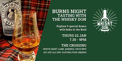 Burns Night Whisky Tasting with The Whisky Don