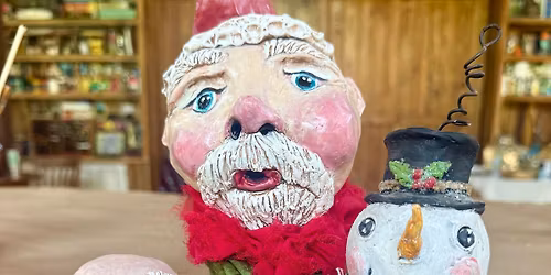 Santa or Frosty on a pedestal ,2\/day workshop 