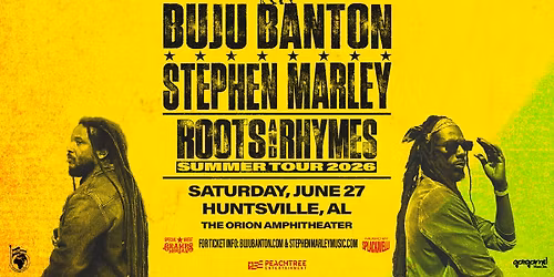 Buju Banton & Stephen Marley Live in Huntsville, AL | 6\/27\/26 | Roots & Rhymes Tour