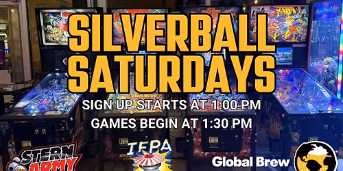 Silverball Saturdays at Global Brew St. Charles - November