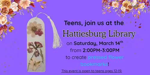 Teen Pressed Flower Bookmarks