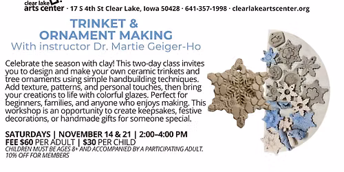 Trinket and Ornament Making Class at the Clear Lake Arts Center
