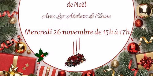 Atelier composition florale de No\u00ebl