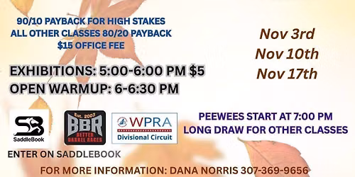 Fall Tuesday Night Series (Finals & Awards)