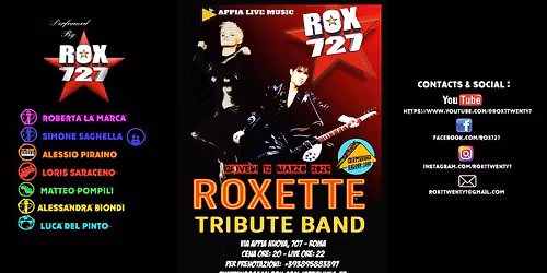 ROXETTE TRIBUTE BAND LIVE @ CHATTANOOGA SALOON - APPIA NUOVA