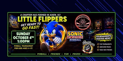 Little Flippers of Aiken Sonic Pinball Party and Tournament