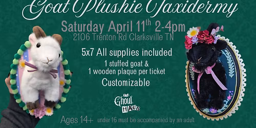 Plushie Taxidermy class - SOLD OUT