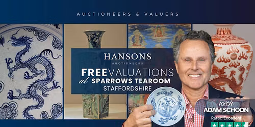 FREE Valuation Event with BBC Antiques Roadshow Expert Adam Schoon at Sparrows Tearoom, Bishton Hall