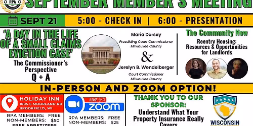 September RPA Member's Meeting