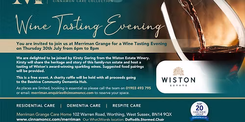 Wine tasting Evening with the Wiston Estate Winery
