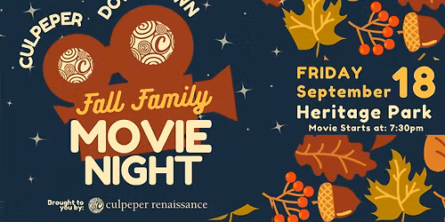 Culpeper Downtown Fall Family Movie Night