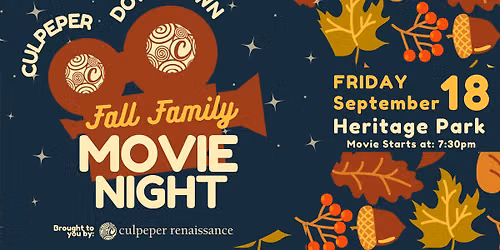 Culpeper Downtown Fall Family Movie Night
