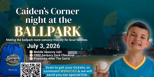 Caiden's Corner Night with the Biloxi Shuckers