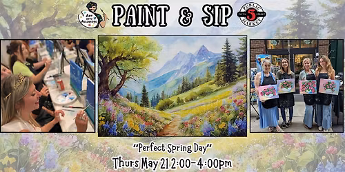 Paint & Sip at 5th St Alley \u201cPerfect Spring Day\u201d