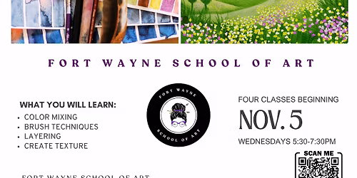 Watercolor Beginner Classes (4 weeks)