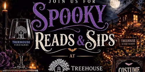 Spooky Reads & Sips at Treehouse Vineyards!