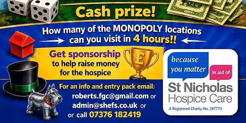 London Monopoly Race, for St Nicholas Hospice 