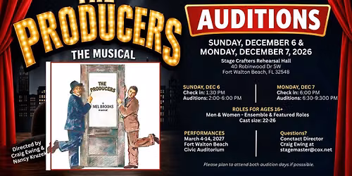 The Producers: the Musical  - AUDITIONS! (Day 1 of 2)
