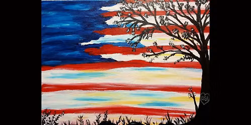 Flag Sunset Paint-Night Event Gator's Shack