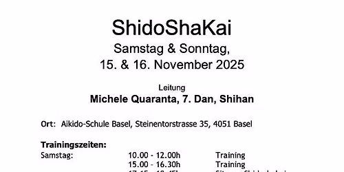 Shidoshakai in Basel - M.Quaranta 7.Dan Shihan