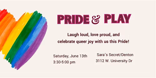 Pride and Play!  Queer Comedy Show