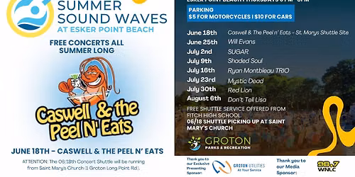 Caswell & The Peel n\u2019 Eats - Summer Soundwaves Concert Series at Esker Point Beach