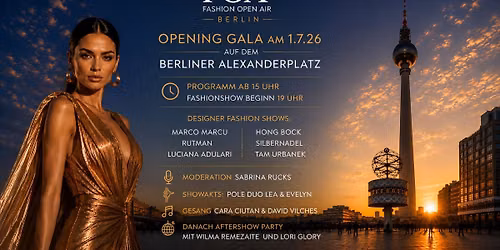 Fashion Open Air Berlin 2026 -Die Opening Gala 