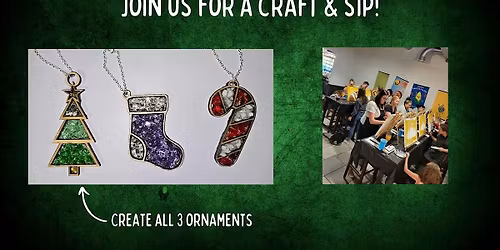 Craft & Sip - Crushed Glass Ornaments - at Peculier Ales!