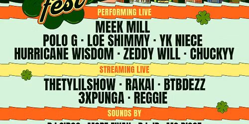 Cloverfest: Meek Mill  Polo G  Loe Shimmy & YK Niece