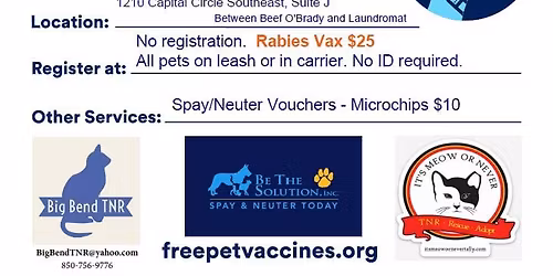 Free Annual Pet Vaccines, and Rabies $25