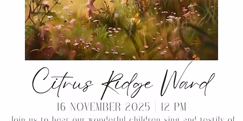 Citrus Ridge Primary Program