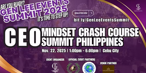CEO Mindset Crash Course Summit Philippines